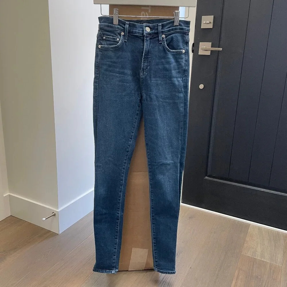 Citizens of Humanity Rocket High Rise Skinny 5 Pocket Med Wash Jeans Blue Sz 25